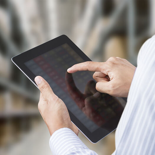 Business person using a tablet