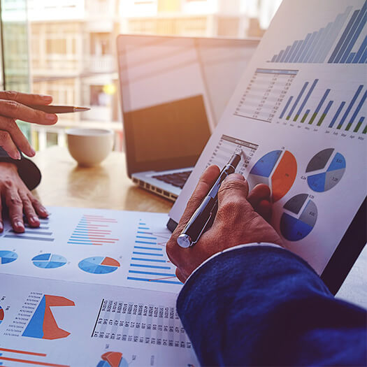 Graphs and data around review by exception