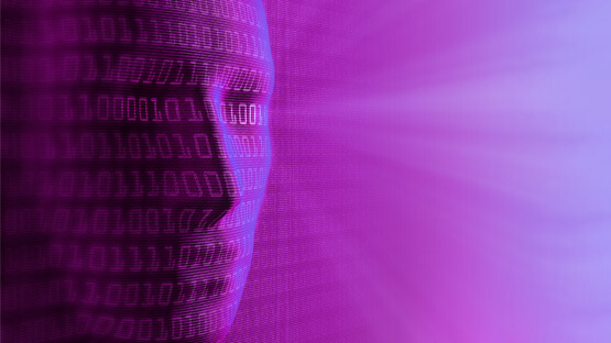 Digital data intelligence graphic